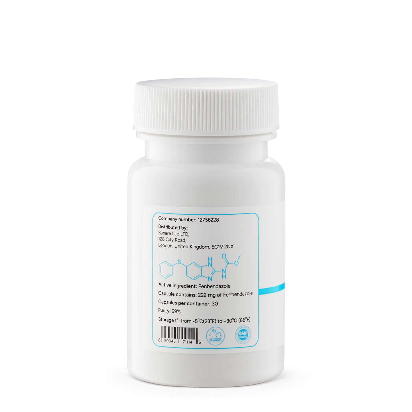 Fenbendazole 222 mg, 30 units, Purity >99%, laboratory tested
