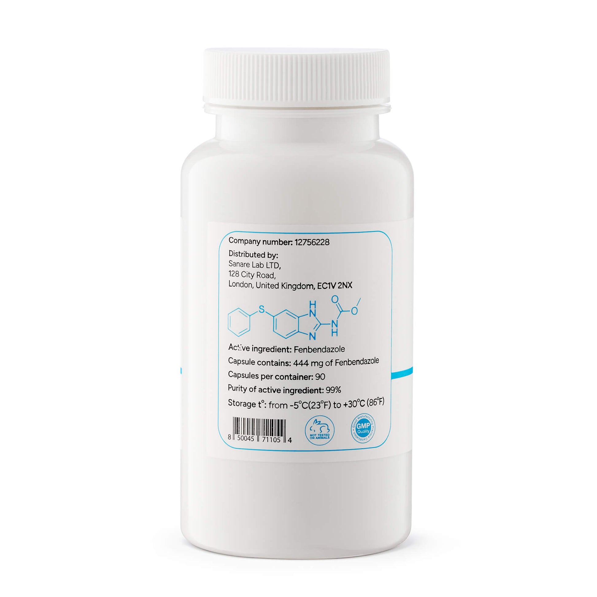 Fenbendazole 444 mg, 90 units, Purity >99%, laboratory tested - SanareLab