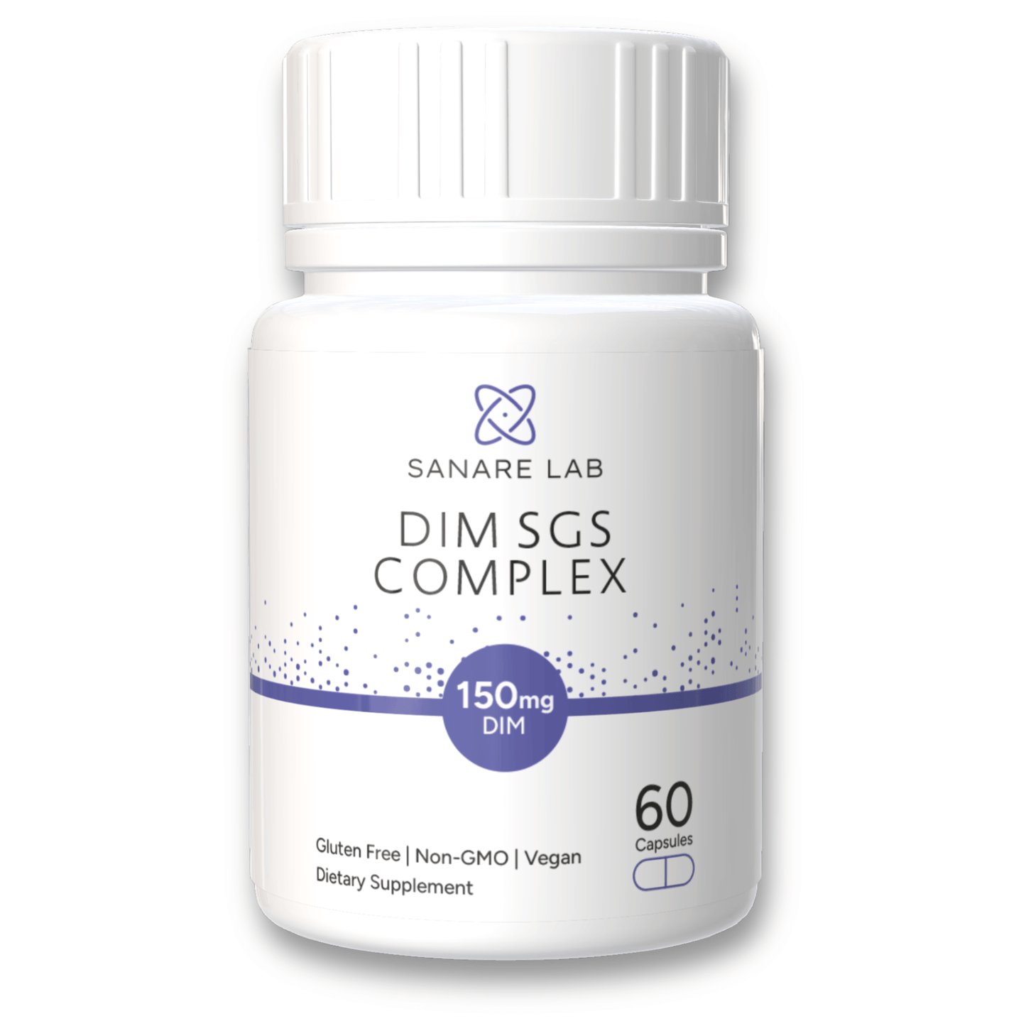DIM SGS Complex 150mg – Diindolylmethane with Broccoli Seed Extract & Pomegranate – Hormone Balance Support for Women & Men – Vegan, Non-GMO, 60 Capsules