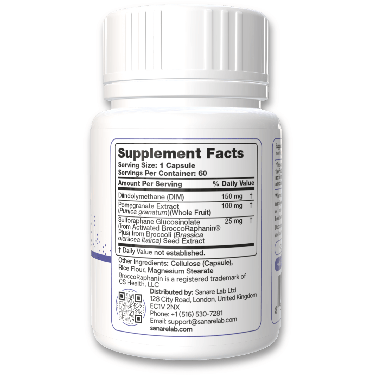 DIM SGS Complex 150mg – Diindolylmethane with Broccoli Seed Extract & Pomegranate – Hormone Balance Support for Women & Men – Vegan, Non-GMO, 60 Capsules