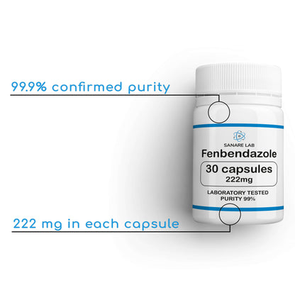 Fenbendazole 222 mg, 30 units, Purity >99%, laboratory tested - SanareLab