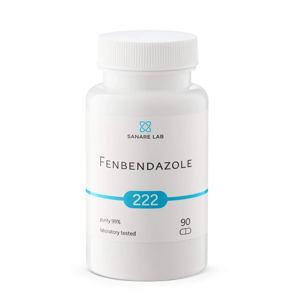 Fenbendazole 222mg bottle, 90 capsules, lab tested, 99% purity, white label
