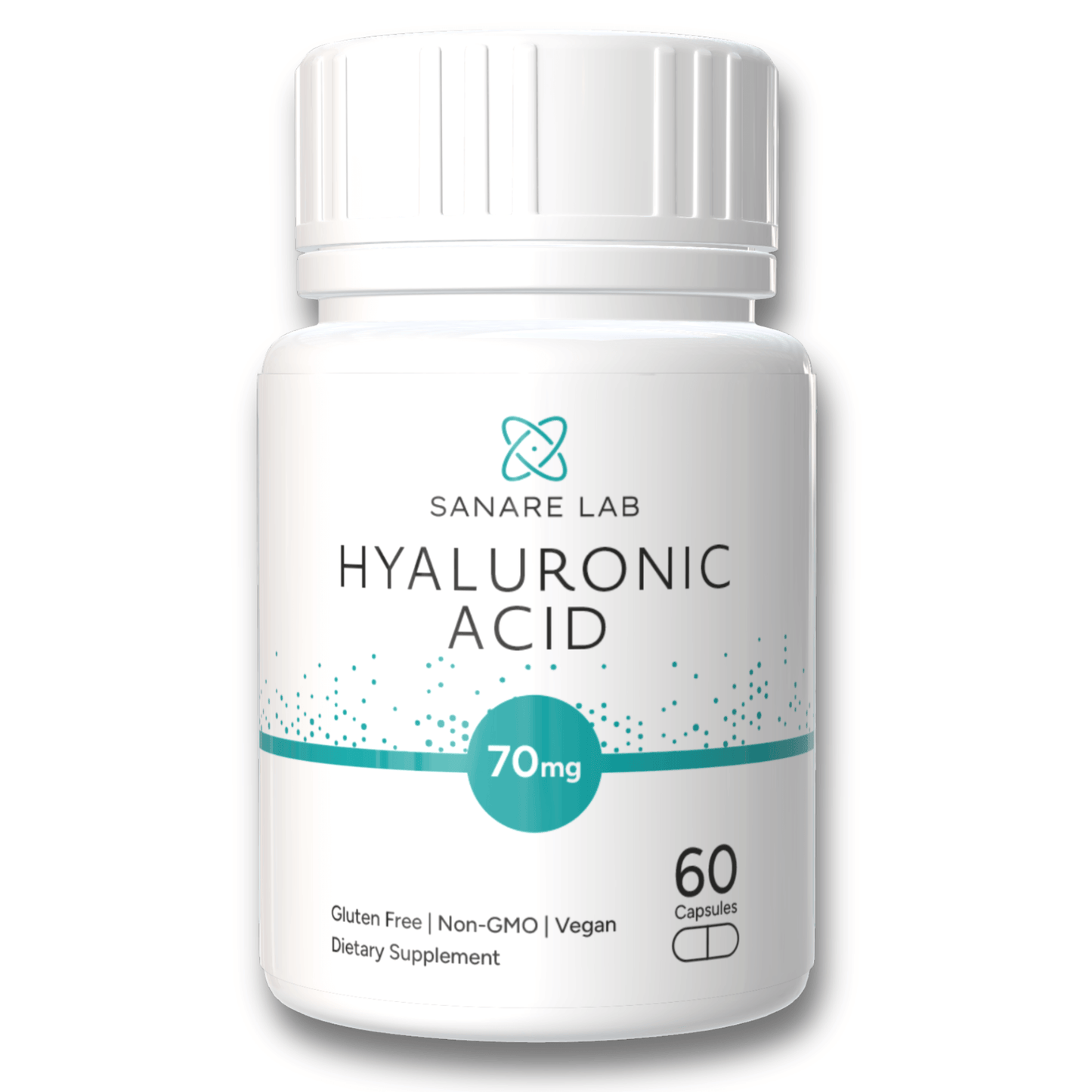 Hyaluronic Acid 70mg – 60 Vegan Capsules | Supports Joint Mobility, Skin Hydration & Tissue Cushioning | Non-GMO, Gluten-Free