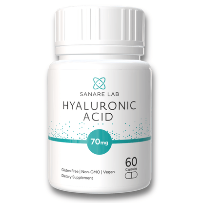 Hyaluronic Acid 70mg – 60 Vegan Capsules | Supports Joint Mobility, Skin Hydration & Tissue Cushioning | Non-GMO, Gluten-Free