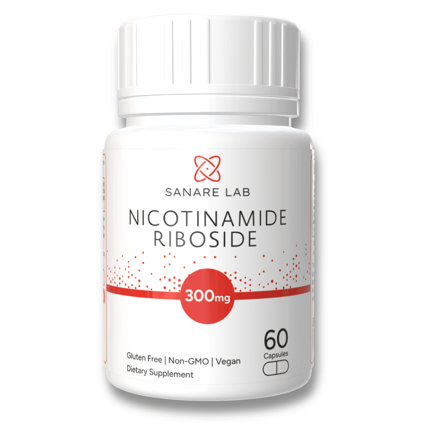 NAD+ with Nicotinamide Riboside (NR) 300 mg | Cellular Energy & Metabolism Support | 30/60/90 Capsules