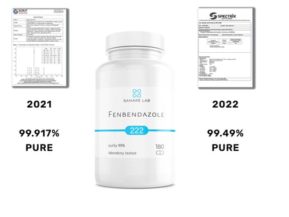 Fenbendazole 222 mg, 180 units, Purity >99%, laboratory tested - SanareLab