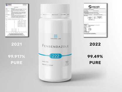 Fenbendazole 222 mg 90 capsules certificates